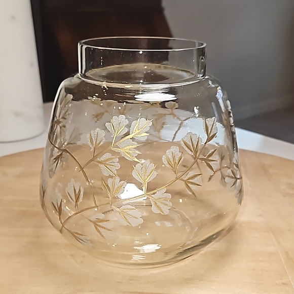 Anthropologie Accents Anthropologie Embossed Clear Glass Vase